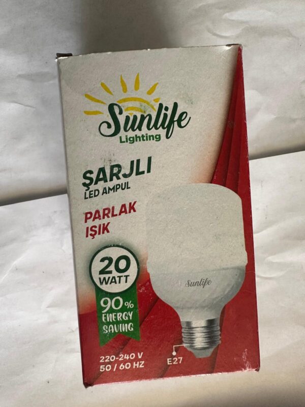 sunlife 20w şarjlı led